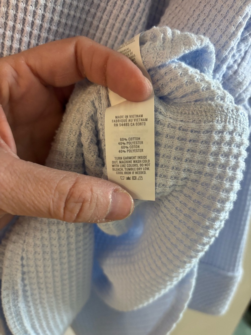 EUC Aerie LumberJane Light Blue Waffle Button-Up Shirt XL - Picture 3 of 5